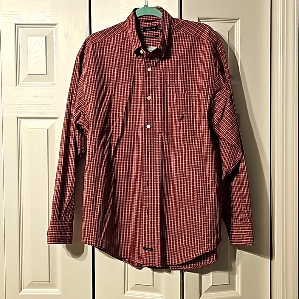 Nautica button-down long sleeve shirt size L